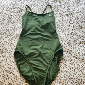 TYR Women's Olive Green One-Piece Swimsuit